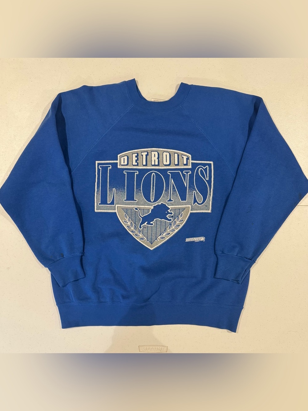 Vintage 90’s Trench Detroit Lions Crew Neck Sweater size medium NFL Football